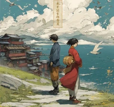 社区版块讨论场景插画，展示不同话题分类